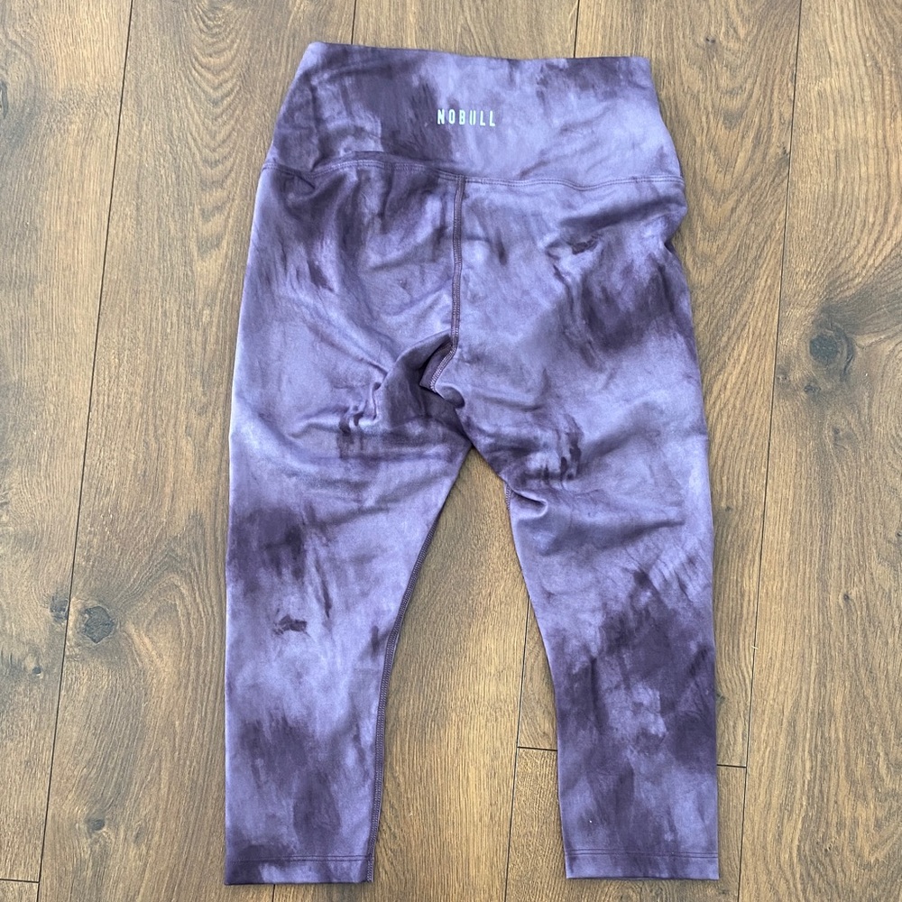 NOBULL High Rise Crop Training Tight Women’s Small Purple Tie Dye Performance Ac - Picture 5 of 5